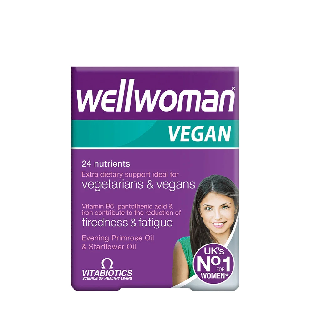 Vitabiotics - Wellwoman Vegan, 60 tabletter | MultivitaminerKosttillskott för kvinnorHälsokost | Apoteka