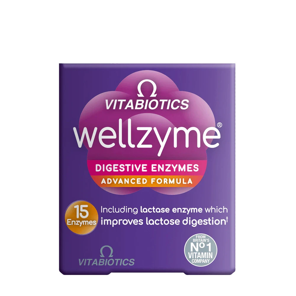 Vitabiotics - Wellzyme Avancerad Formel för Matsmältningsenzymer, 60 Kapslar | HälsokostEnzymer | Apoteka