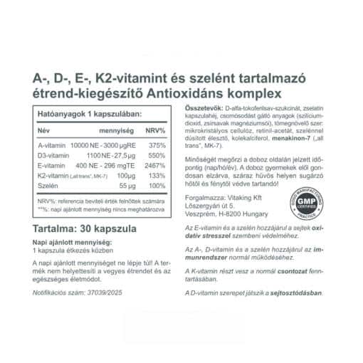 Vitaking - Antioxidantkomplex, 30 kapslar - Bild 2