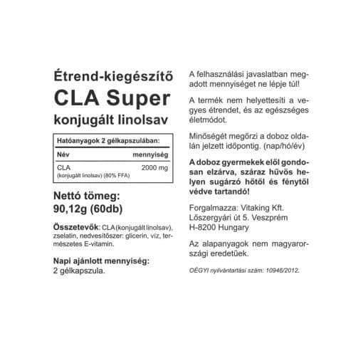 Vitaking - CLA Super 2000 mg, 60 mjukkapslar - Bild 2