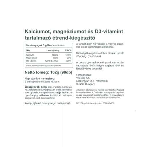 Vitaking - CalMag Citrate med Vitamin D3, 90 kapslar - Bild 2
