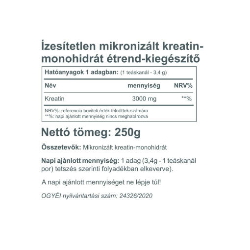 Vitaking - Kreatin 100% Rent Pulver, 250 g - Bild 2