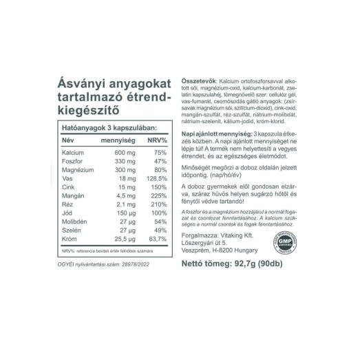 Vitaking - Easy Mineral Mineralämneskapslar, 90 kapslar - Bild 2