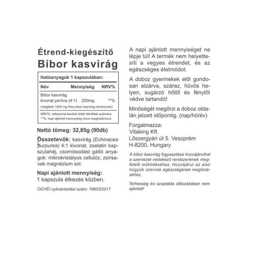 Vitaking - Echinacea Purpurea, 250 mg, 90 kapslar - Bild 2
