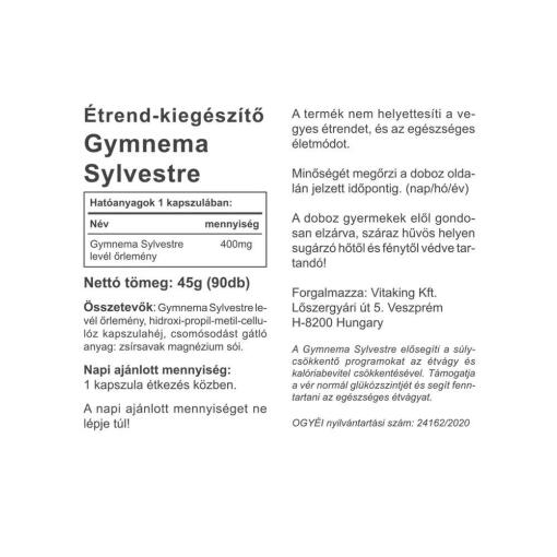 Vitaking - Gymnema Sylvestre, 400 mg, 90 kapslar - Bild 2