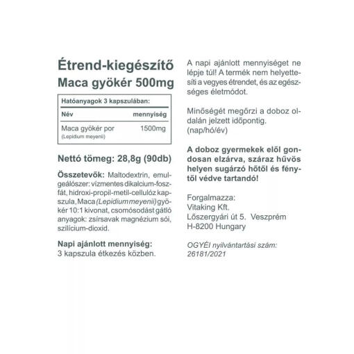 Vitaking - Maca 500 mg, 90 kapslar - Bild 2