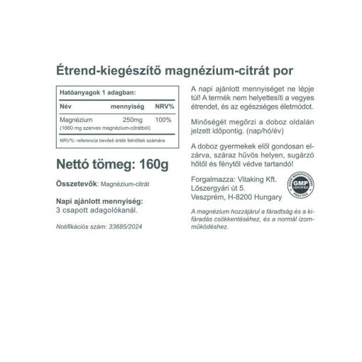 Vitaking - Magnesiumcitratpulver, 160 g - Bild 2