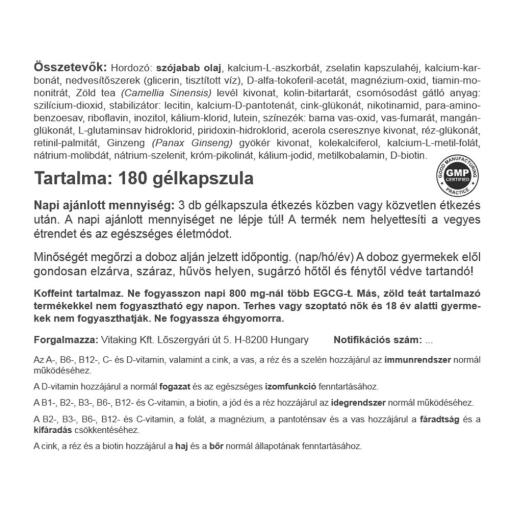 Vitaking - Multi Liquid Plusz Multivitamin, 180 Mjukkapslar - Bild 2