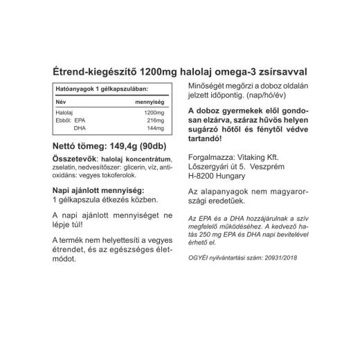 Vitaking - Omega-3, 1200 mg, 90 kapslar - Bild 2