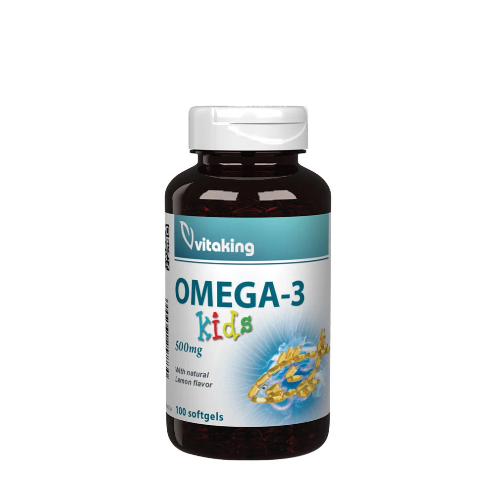 Vitaking - Omega-3 Kids, 500 mg, 100 mjukkapslar | Omega och fiskoljaHälsokostBarns hälsaOmega & Näringsoljor | Apoteka