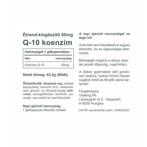Vitaking - Q-10 Coenzym, 60 mg (60 Mjukkapslar) - Bild 2