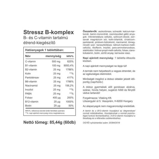 Vitaking - Stress B-Complex Multivitamin, 60 tabletter - Bild 2