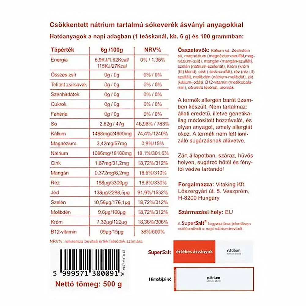 Vitaking - SuperSalt Mineral Salt, 500 g - Bild 2