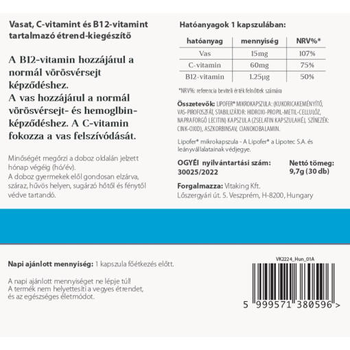 Vitaking - Vitafer, 30 kapslar - Bild 2