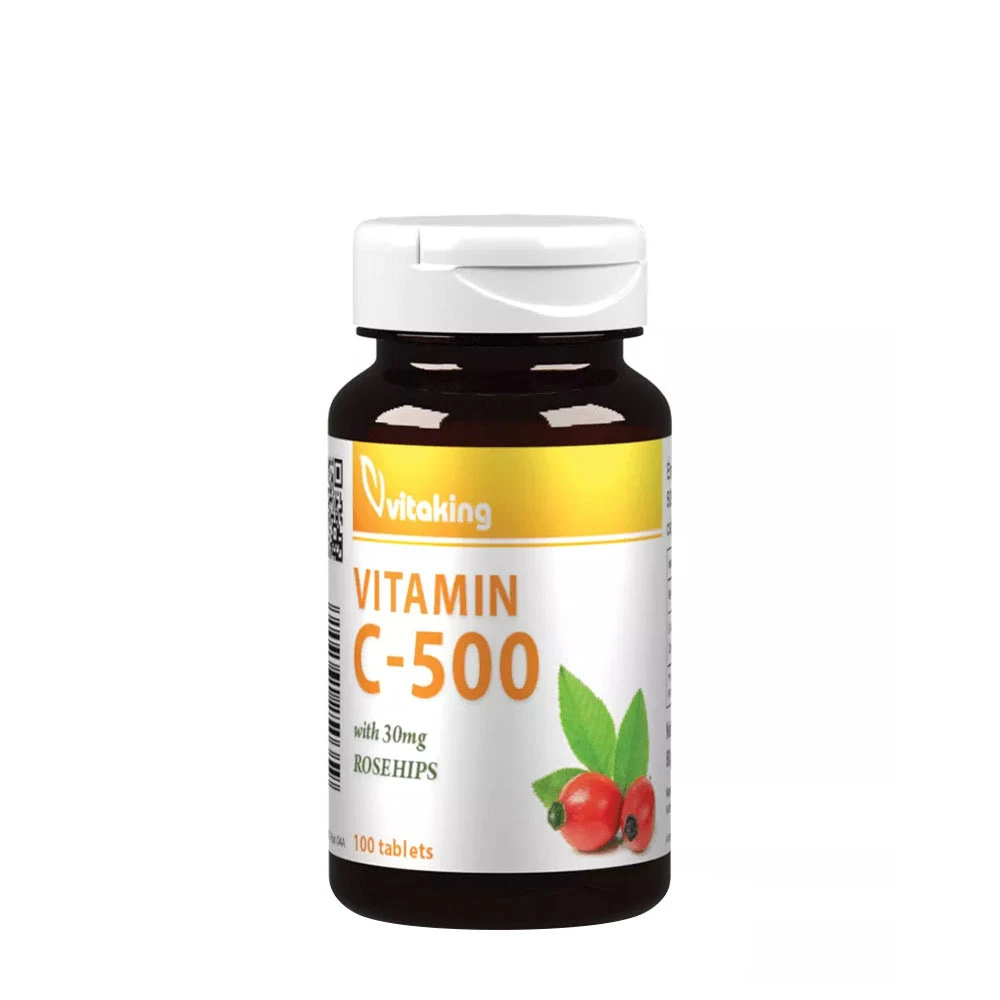 Vitaking - Vitamin C-500 med Nypon, 100 Tabletter | HälsokostVitamin C | Apoteka