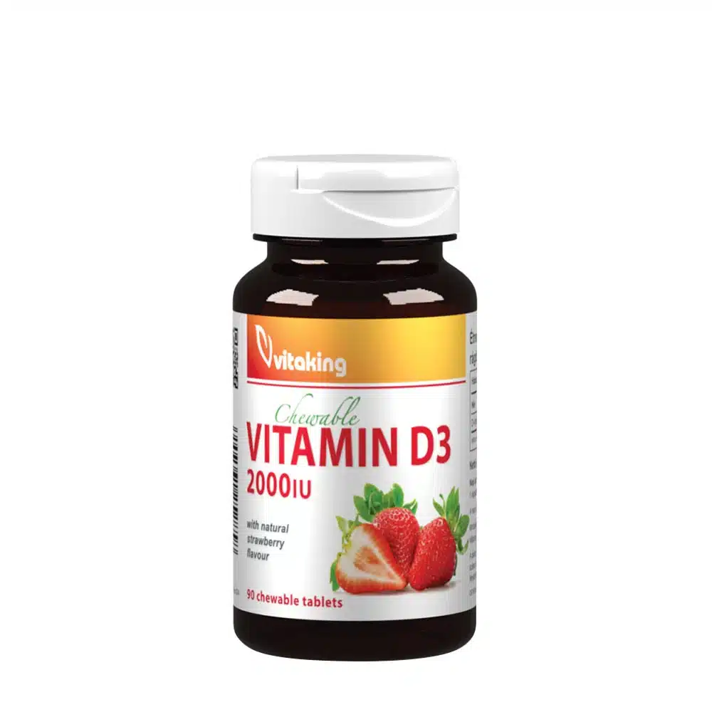 Vitaking - Vitamin D3 2000 IE, 90 sugtabletter, jordgubb | Nya produkterD-vitamin | Apoteka
