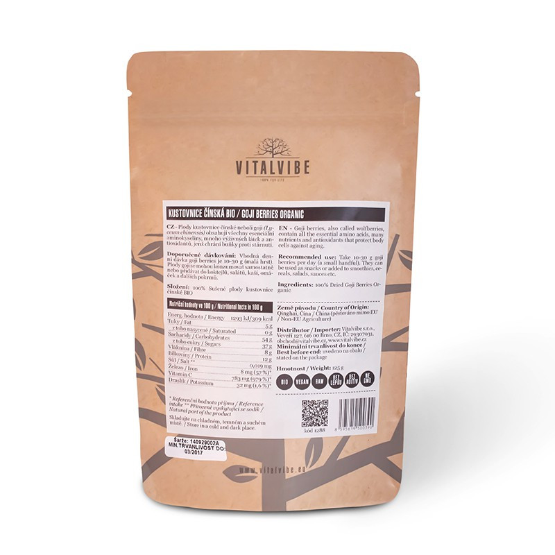 Vitalvibe - Ekologiska Gojibär, 125 g - Bild 2