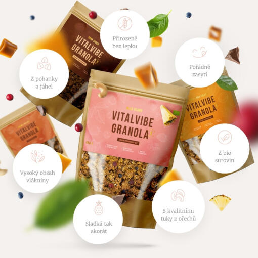 Vitalvibe - Granola Karamell & Havssalt Ekologisk, 250 g - Bild 3