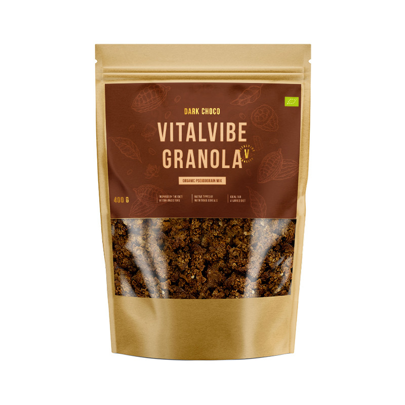 Vitalvibe - Ekologisk Granola Mörk Choklad, 250 g | Nya produkterHälsokost | Apoteka