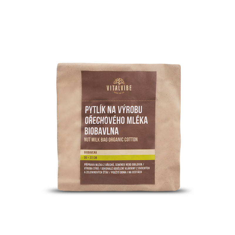 Vitalvibe - Nötmjölksfilterpåse, 100 % Ekologisk Bomull | Nya produkterHälsokost | Apoteka