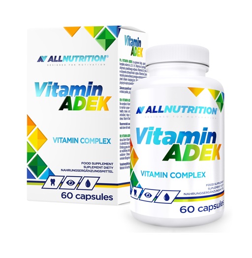 Allnutrition - Vitamin ADEK, 60 kapslar | Vitaminer och MineralerHälsa och välbefinnandeC-vitaminD-vitaminK-vitaminHälsokostA-vitamin | Apoteka