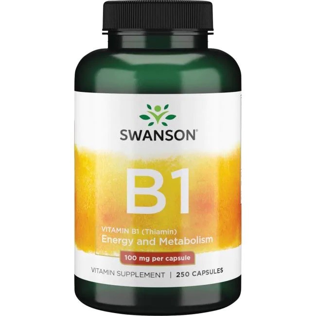 Swanson - Vitamin B-1 (Tiamin), 100 mg, 250 kapslar | Vitaminer och MineralerVissa vitaminerB-vitaminHälsokost | Apoteka