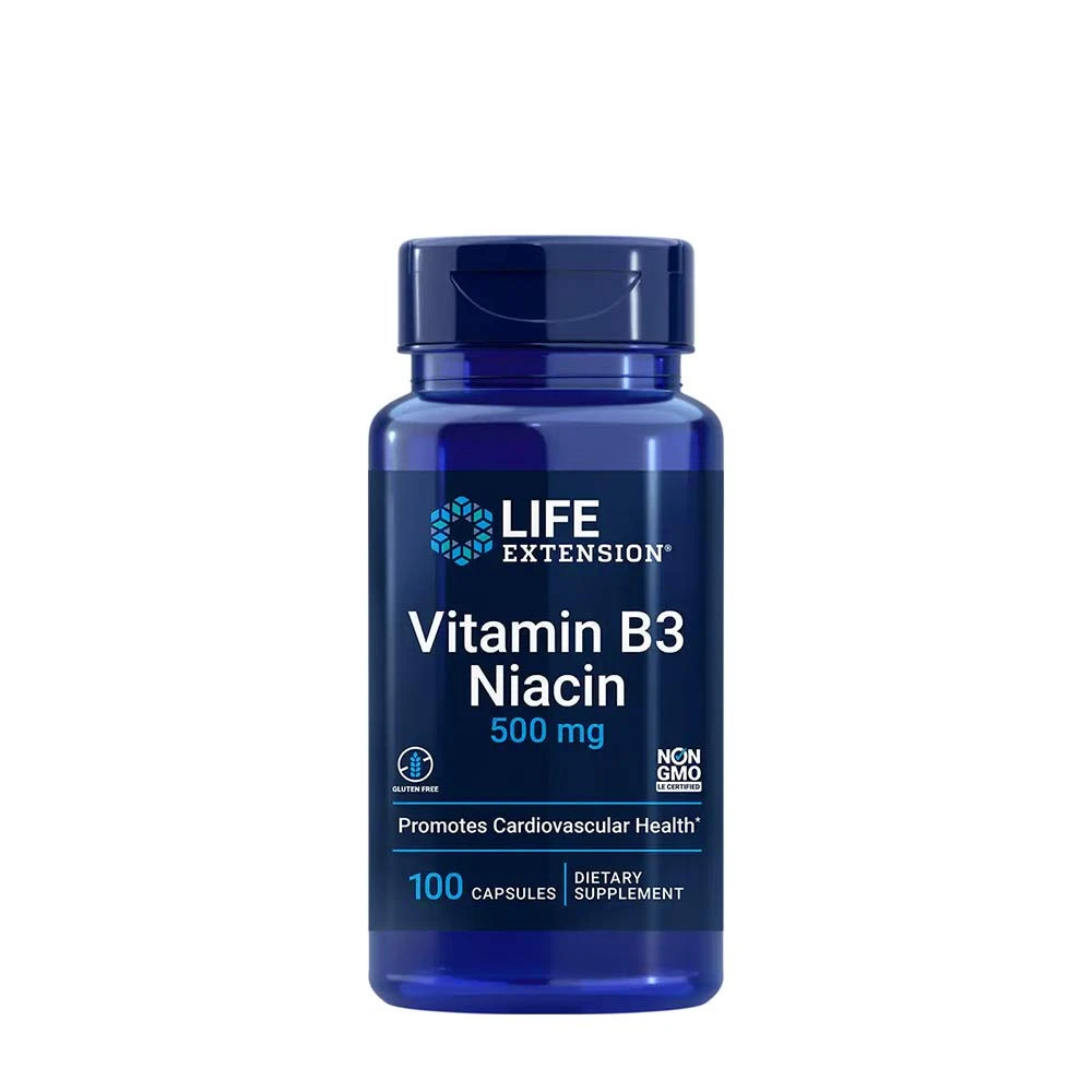 Life Extension - Vitamin B3 Niacin, 500 mg, 100 kapslar | Vitaminer och MineralerVissa vitaminerHälsokostNiacin | Apoteka