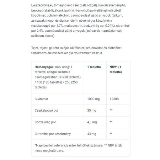 BioTechUSA - Vitamin C 1000, 100 tabletter - Bild 2