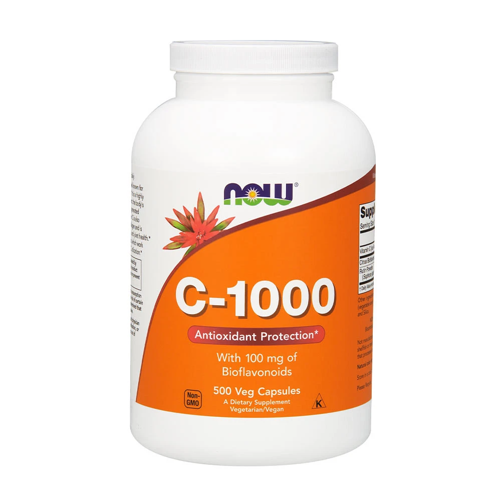 NOW - Vitamin C-1000 med 100 mg Bioflavonoider, 500 kapslar | Vitaminer och MineralerVeganska produkterHälsa och välbefinnandeVissa vitaminerC-vitaminHälsokostVitamin C | Apoteka