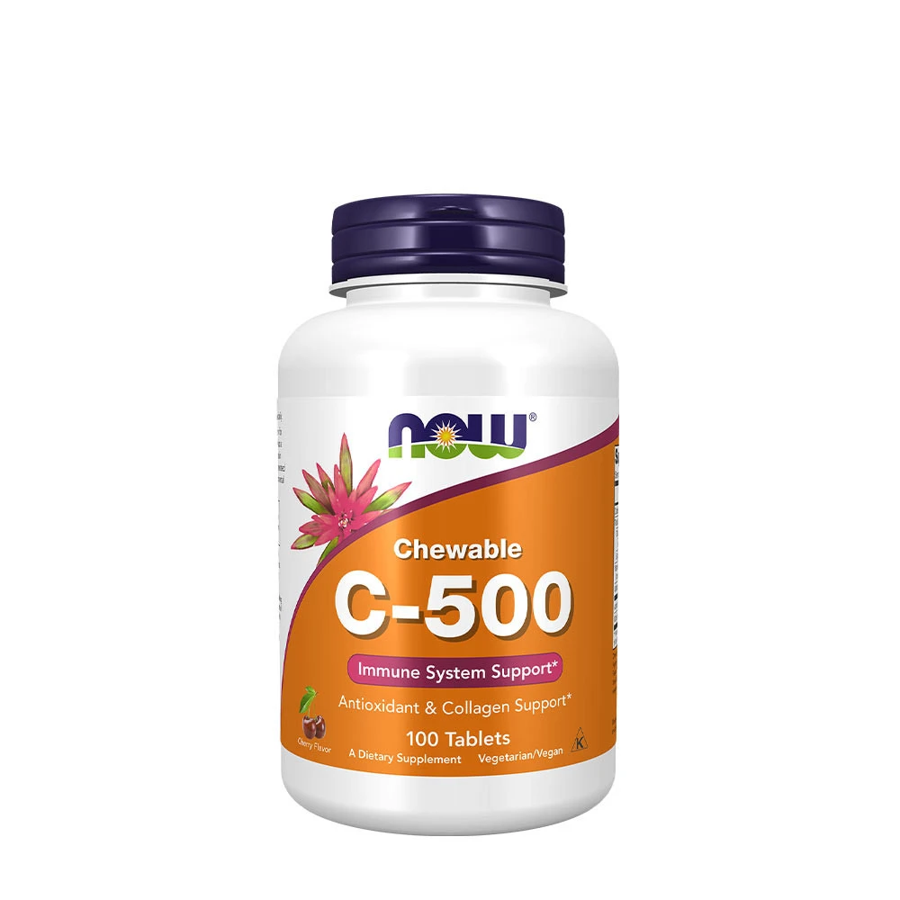 NOW - Vitamin C-500 Tuggtabletter, Körsbärssmak - 100 st | Vitaminer och MineralerVeganska produkterHälsa och välbefinnandeVissa vitaminerC-vitaminHälsokostVitamin C | Apoteka