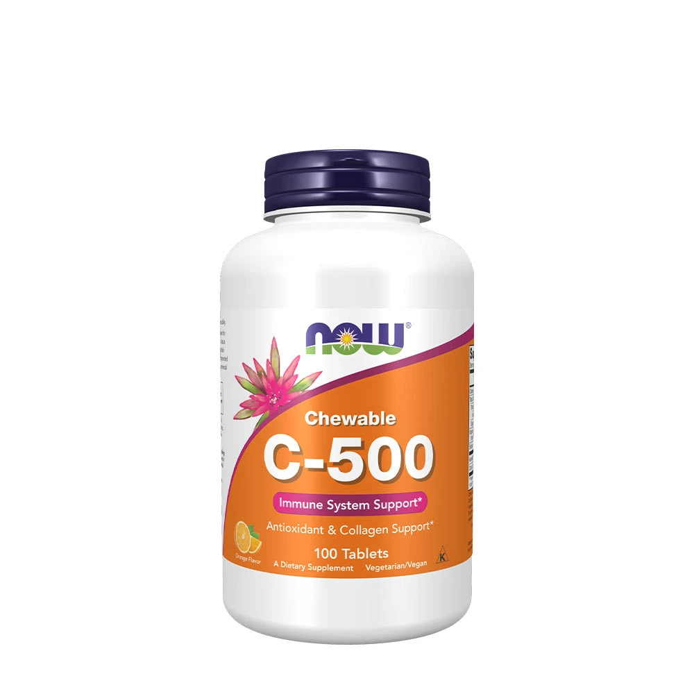 NOW - Vitamin C-500 Tuggtabletter, Apelsin - 100 st | Vitaminer och MineralerHälsa och välbefinnandeVissa vitaminerC-vitaminHälsokostVitamin C | Apoteka