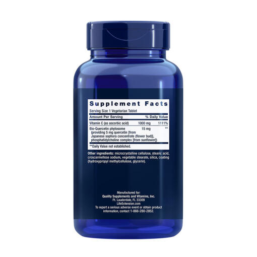Life Extension - Vitamin C och Quercetin Fytosom, 250 vegetabiliska tabletter - Bild 2