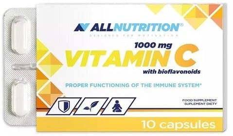 Allnutrition - Vitamin C med Bioflavonoider, 1000 mg, 10 kapslar | Vitaminer och MineralerHälsa och välbefinnandeHälsokostVitamin C | Apoteka