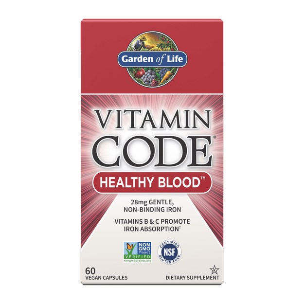 Garden of Life - Vitamin Code Healthy Blood, 60 vegankapslar | Vitaminer och MineralerVeganska produkterHälsa och välbefinnandeKosttillskott för kvinnorHälsokostBiohacking | Apoteka