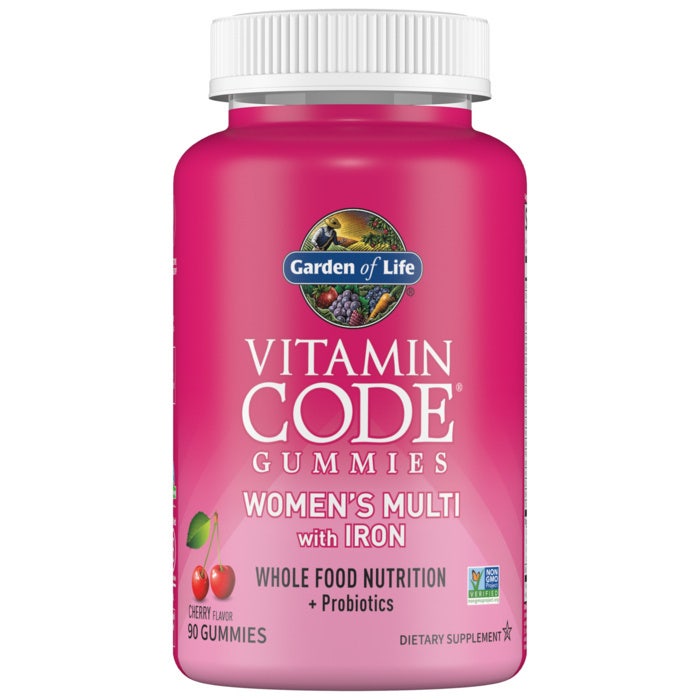 Vitamin Code Kvinnors Multi med Järn + Probiotika Gummies, Körsbär - 90 gummies | Vitaminer och MineralerMultivitaminerHälsokostProbiotikaGummibär | Apoteka