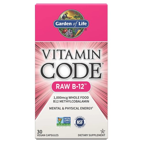 Garden of Life - Vitamin Code Raw B-12, 30 vegankapslar | Vitaminer och MineralerHälsa och välbefinnandeVissa vitaminerB-vitaminHälsokostBiohackingVitamin C | Apoteka