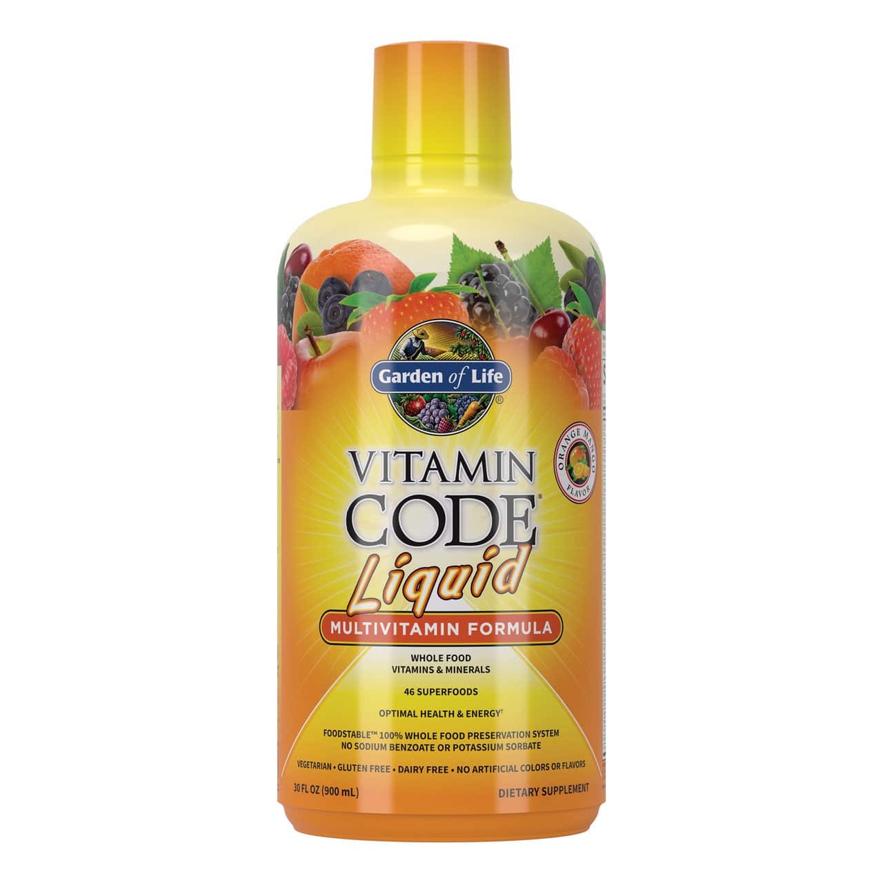 Garden of Life - Vitamin Code Flytande Multivitamin, Apelsin Mango - 900 ml | Vitaminer och MineralerHälsa och välbefinnandeMultivitaminerHälsokostNordisk vitalitet | Apoteka