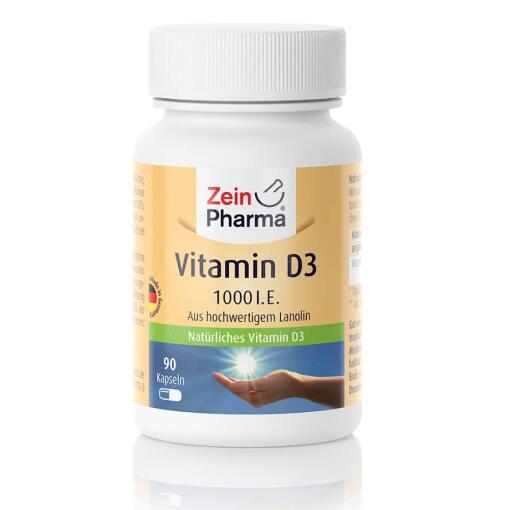 Zein Pharma - Vitamin D3, 1000 IE, 90 kapslar - Bild 3