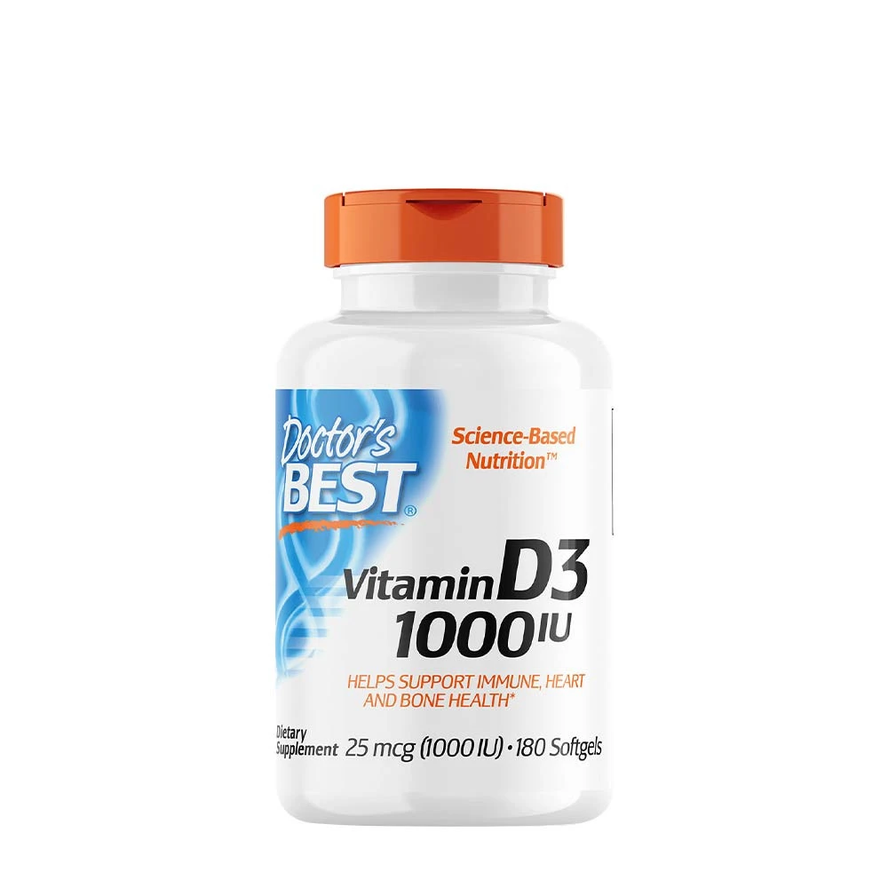 Doctors Best - Vitamin D3, 1000 IE, 180 mjukkapslar | Vitaminer och MineralerHälsa och välbefinnandeVissa vitaminerD-vitaminHälsokost | Apoteka