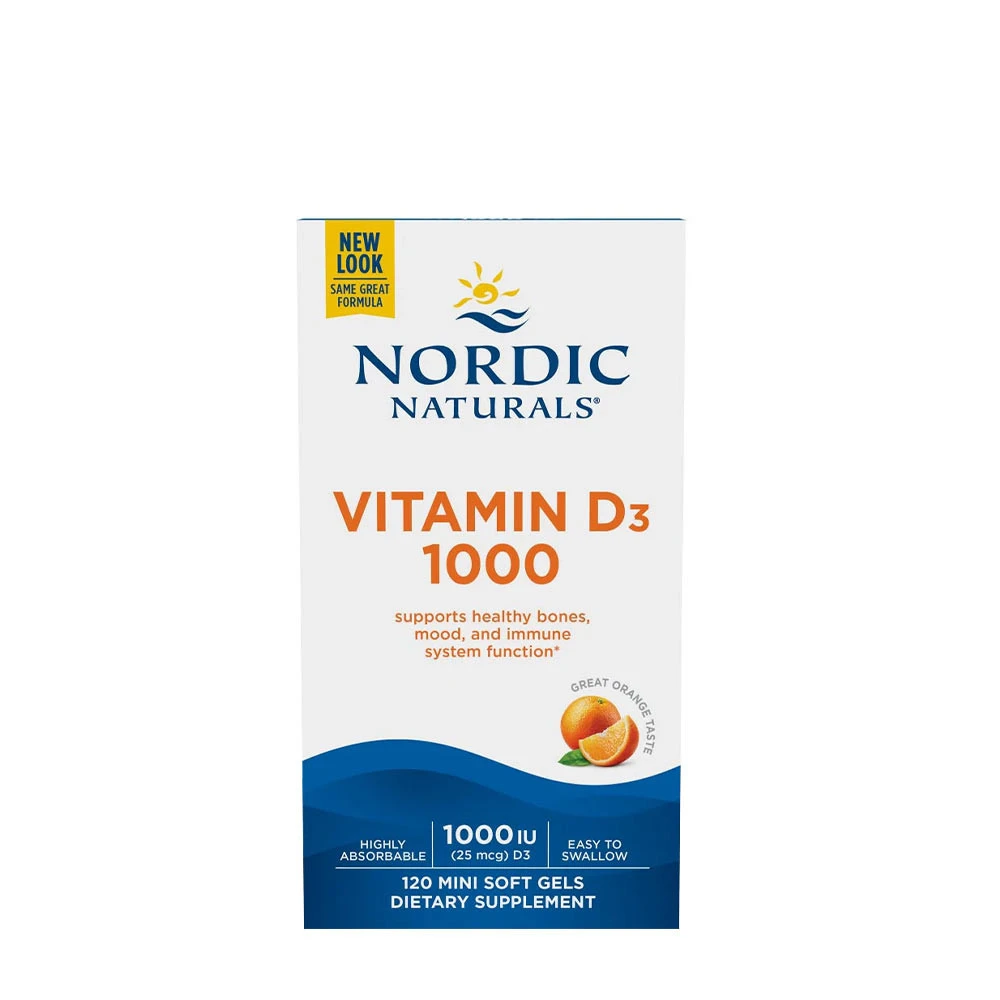 Nordic Naturals - Vitamin D3 1000 IE, Apelsinsmak - 120 kapslar | Vitaminer och MineralerHälsa och välbefinnandeVissa vitaminerD-vitaminHälsokostBiohacking | Apoteka