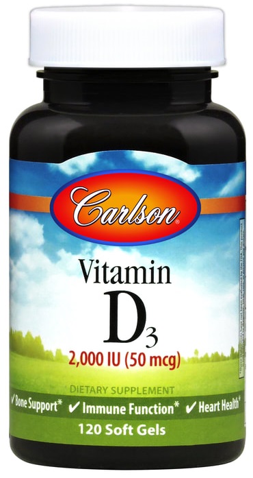 Carlson Labs - Vitamin D3, 2000 IE, 120 mjukkapslar | Vitaminer och MineralerVissa vitaminerD-vitaminHälsokostD3 | Apoteka