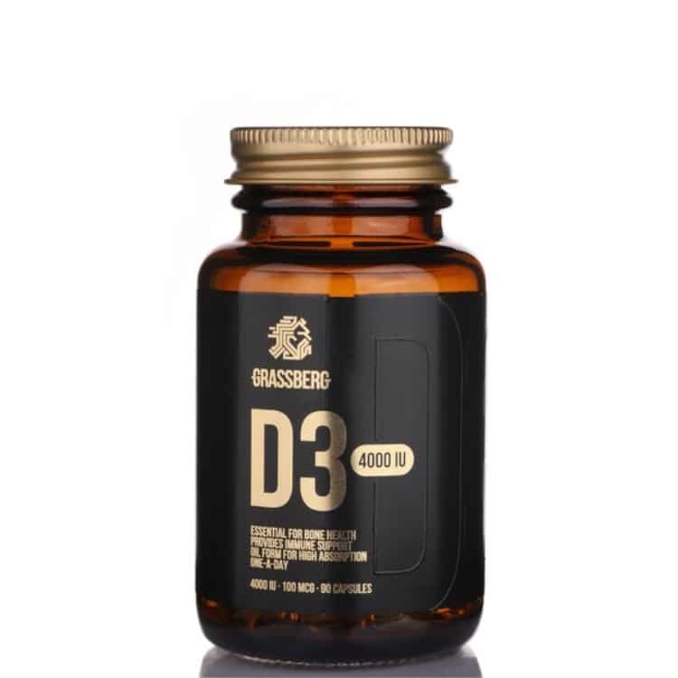 Grassberg - Vitamin D3, 4000 IE, 90 kapslar | Vitaminer och MineralerVissa vitaminerD-vitaminHälsokostD3 | Apoteka