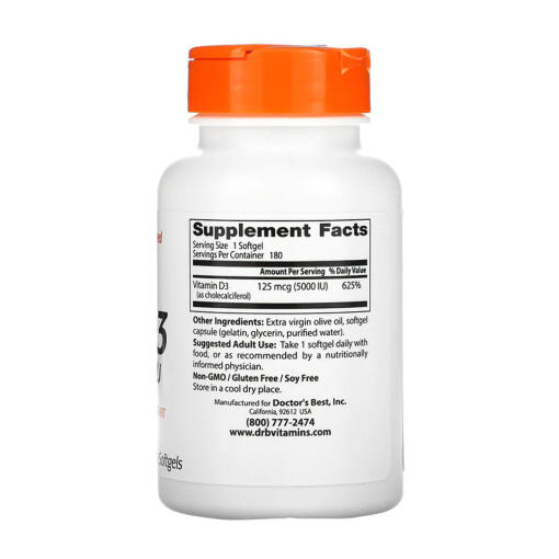 5000 IU - 180 softgels