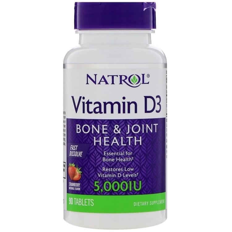 Natrol - Vitamin D3 Snabblösliga Tabletter, 5000 IU - 90 st | Vitaminer och MineralerVissa vitaminerD-vitaminHälsokostD3 | Apoteka