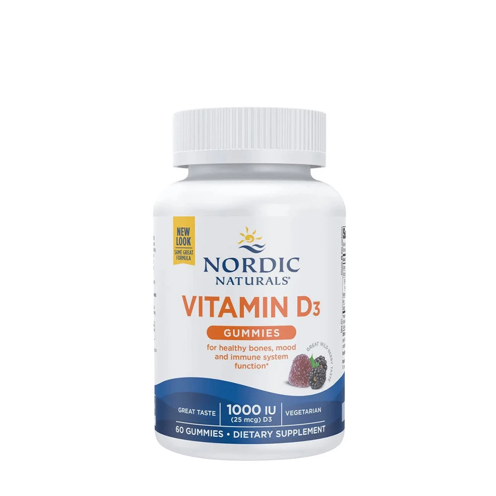 Nordic Naturals - Vitamin D3 Gummies, 1000 IE Vildbär - 120 gummibjörnar | Vitaminer och MineralerHälsa och välbefinnandeMultivitaminerD-vitaminOmegas - EFA - CLA - oljorHälsokostBiohacking | Apoteka