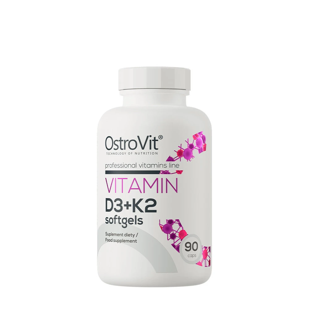 OstroVit - Vitamin D3 + K2, 90 mjukkapslar | Vitaminer och MineralerD-vitaminK-vitaminHälsokost | Apoteka