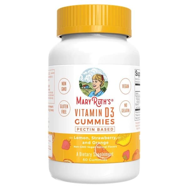 MaryRuth Organics - Vitamin D3 Gummies, Citron, Jordgubb och Apelsin, 60 st | Veganska produkterHälsa och välbefinnandeMultivitaminerD-vitaminHälsokostNordisk vitalitet | Apoteka