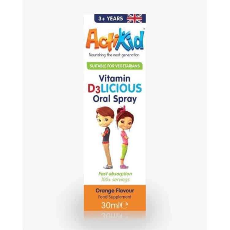 ActiKid - Vitamin D3LICIOUS Munsspray, Apelsin - 30 ml | Vitaminer och MineralerHälsa och välbefinnandeVissa vitaminerD-vitaminHälsokostD3 | Apoteka