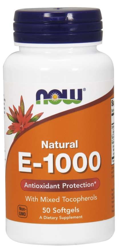 NOW Foods - Vitamin E-1000, Naturliga Blandade Tokoferoler, 50 mjukkapslar | Vitaminer och MineralerVissa vitaminerHälsokostVitamin E | Apoteka