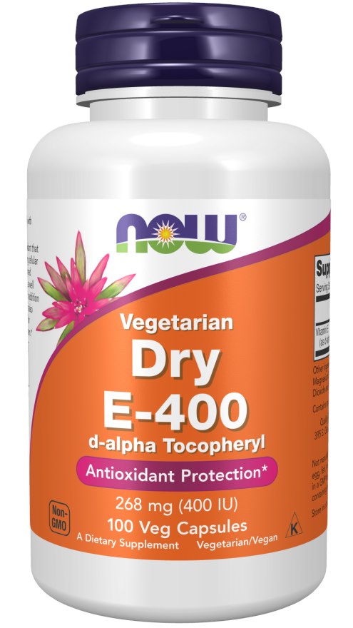 NOW Foods - Vitamin E-400 Dry, Vegetarisk - 100 kapslar